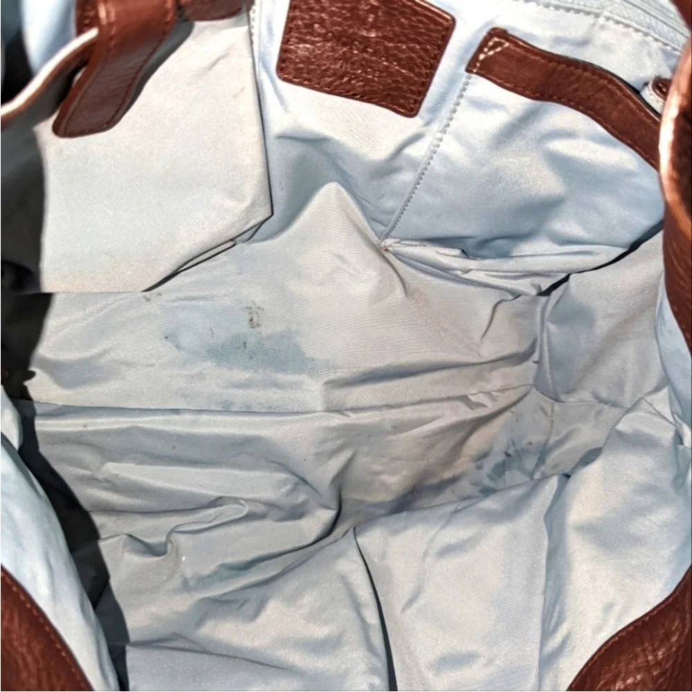 Cole Haan pebbled brown Leather Satchel